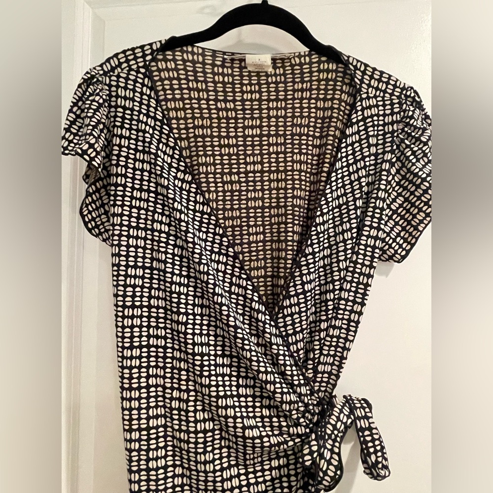Max Studio Cap Sleeve Wrap Dress